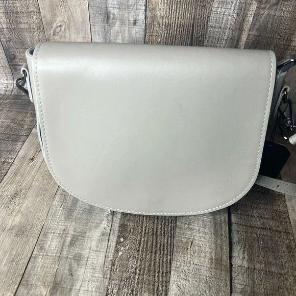 Simons Gray Real Leather Crossbody Bag - Picture 8 of 13